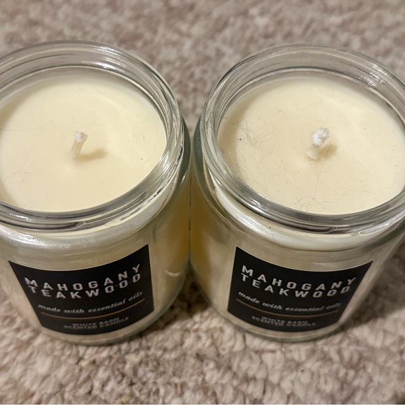 Bath & Body Works White Barn Mahogany Teakwood Scented Candle - Cream - 2 Pack - Picture 3 of 4